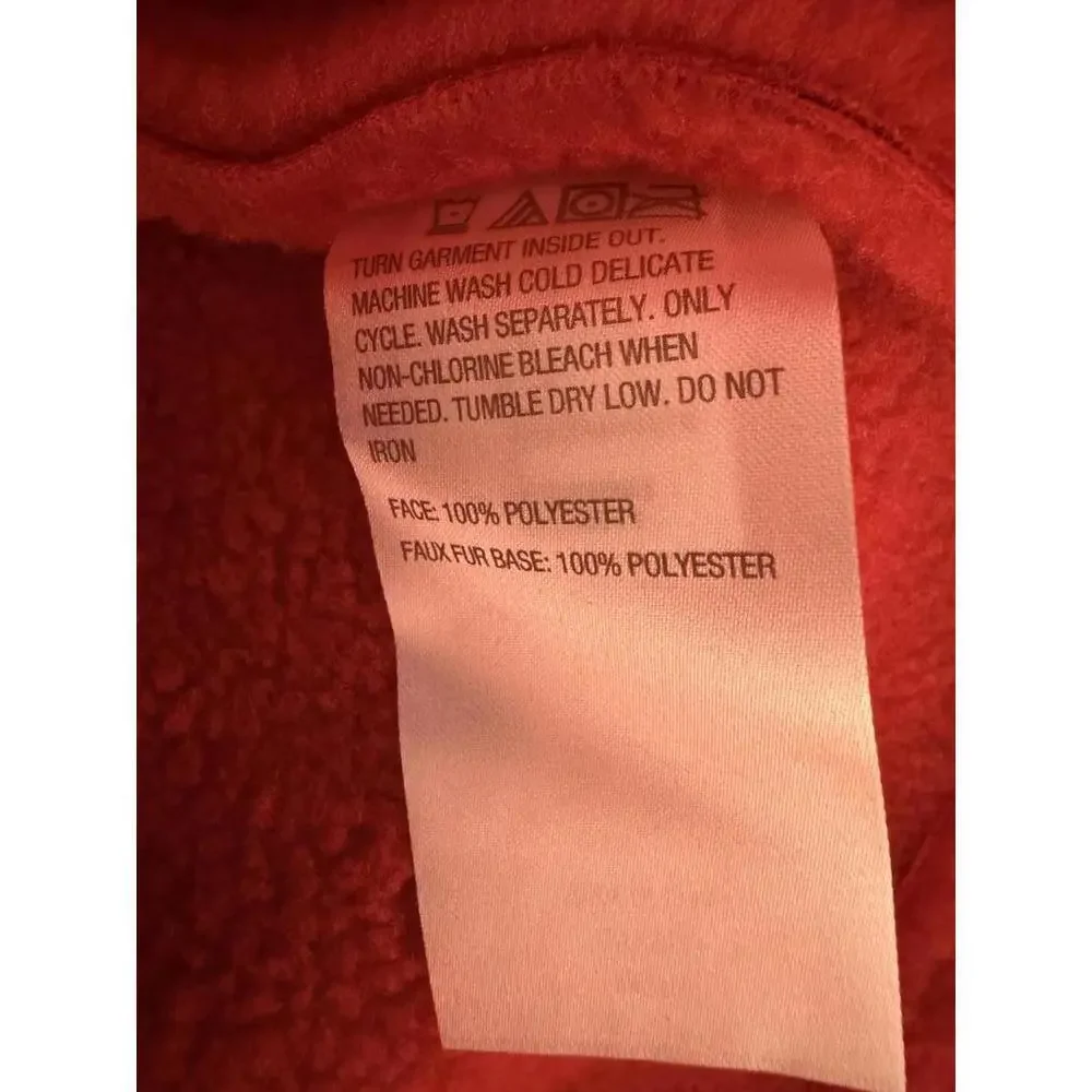 G by Giuliana Women's Faux Suede Shearling ZipFront Coat Scarlet Red Size Small